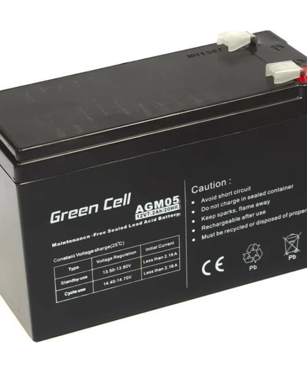 Green Cell Μπαταρία UPS με Χωρητικότητα 7.2Ah και Τάση 12V AGM05 AGM05