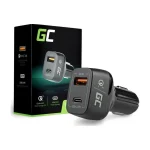 Green Cell Φορτιστής Αυτοκινήτου 24W 3.6A Γρήγορης Φόρτισης με Θύρες: 1xUSB 1xType-C Μαύρος - Image 2
