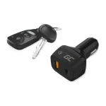 Green Cell Φορτιστής Αυτοκινήτου 24W 3.6A Γρήγορης Φόρτισης με Θύρες: 1xUSB 1xType-C Μαύρος - Image 3