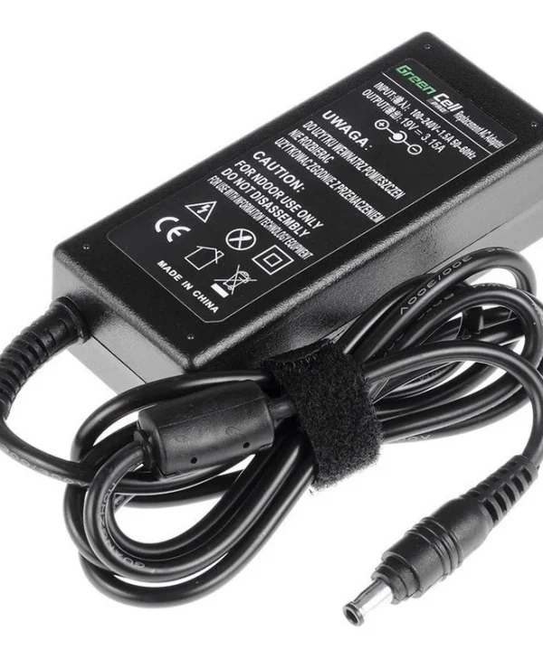 Green Cell Φορτιστής Laptop 60W 19V 3.16A για Samsung με Αποσπώμενο Καλώδιο Τροφοδοσίας
