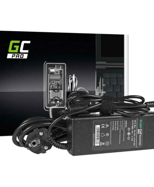 Green Cell Φορτιστής Laptop 90W 19V 4.74A για Acer με Αποσπώμενο Καλώδιο Τροφοδοσίας