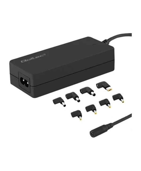 Qoltec Universal Φορτιστής Laptop 65W 18.5V 3.5A με Αποσπώμενο Καλώδιο Τροφοδοσίας και με σετ βυσμάτων