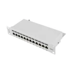 Lanberg Patch Panel Shielded για Rack 1U 10" 12 Θυρών cat6 Γκρι