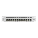 Lanberg Patch Panel Shielded για Rack 1U 10" 12 Θυρών cat6 Γκρι - Image 2