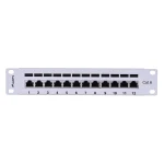 Lanberg Patch Panel Shielded για Rack 1U 10" 12 Θυρών cat6 Γκρι - Image 4