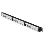 A-LAN Patch Panel για Rack 1U 19" 24 Θυρών cat5e Μαύρο