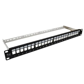 A-LAN Patch Panel για Rack 1U 24 Θυρών Μαύρο