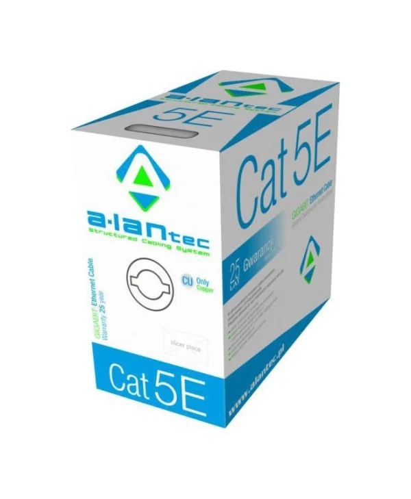 A-LAN U/UTP Cat.5e Καλώδιο Δικτύου Ethernet χωρίς ακροδέκτες 305m Γκρι 1τμχ