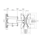 Maclean Energy MC-648 Βάση Τηλεόρασης Τοίχου με Βραχίονα έως 42" και 30kg MC-648 - Image 3