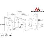Maclean Energy MC-503S Βάση Τηλεόρασης Τοίχου με Βραχίονα έως 42" και 30kg MC-503S - Image 5
