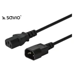 Savio power cable Schuko - IEC C14 Cable 1.2m Μαύρο CL-99 CL-99 - Image 2