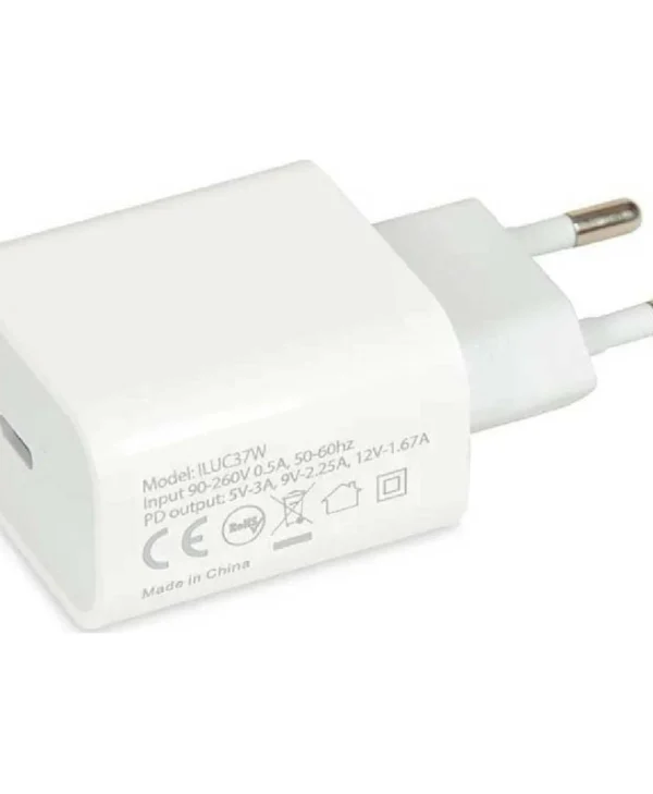 iBox Φορτιστής Χωρίς Καλώδιο με Θύρα USB-C 20W Power Delivery Λευκός (C-37)
