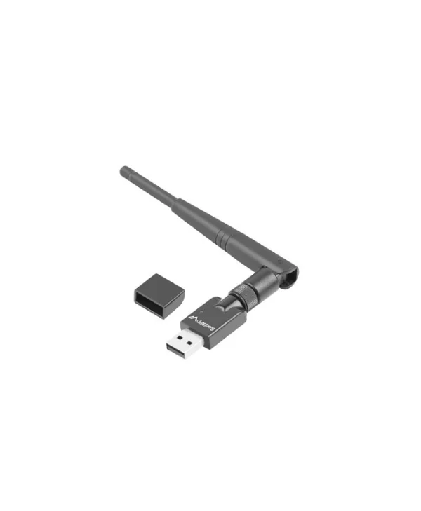 Lanberg NC-0150-WE Ασύρματος USB Αντάπτορας Δικτύου με Αποσπώμενη Κεραία 150Mbps NC-0150-WE
