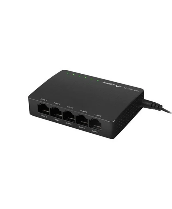 Lanberg DSP2-1005-12V Unmanaged L2 Switch με 5 Θύρες Gigabit (1Gbps) Ethernet DSP2-1005-12V