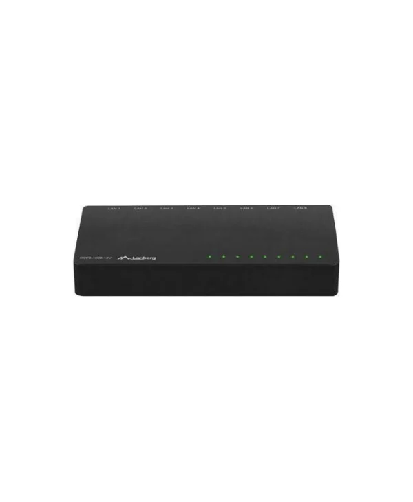Lanberg DSP2-1008-12V Unmanaged L2 Switch με 8 Θύρες Gigabit (1Gbps) Ethernet DSP2-1008-12V