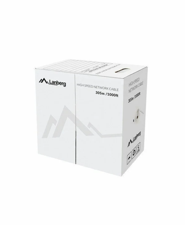 Lanberg U/UTP Cat.5e Καλώδιο Δικτύου Ethernet χωρίς ακροδέκτες 305m Μαύρο 1τμχ