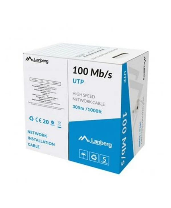 Lanberg U/UTP Καλώδιο Δικτύου Ethernet χωρίς ακροδέκτες 305m Γκρι 1τμχ