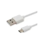 Savio Regular USB 2.0 to micro USB Cable Λευκό 2m (CL-124) CL-124