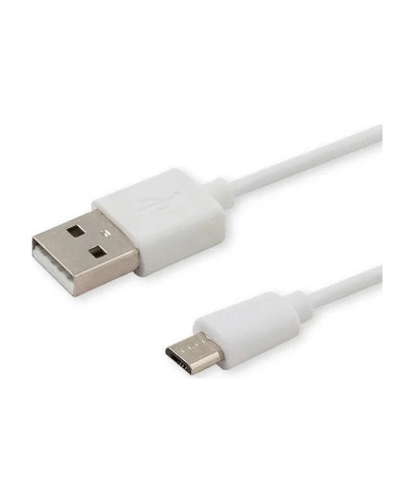Savio Regular USB 2.0 to micro USB Cable Λευκό 2m (CL-124) CL-124
