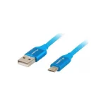 Lanberg Regular USB 2.0 to micro USB Cable Μπλε 1.8m (CA-USBM-20CU-0018-BL) CA-USBM-20CU-0018-BL