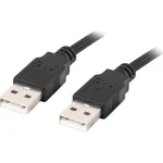 Lanberg USB 2.0 Cable USB-A male - USB-A male Μαύρο 1.0m (CA-USBA-20CU-0010-BK) CA-USBA-20CU-0010-BK