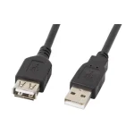 Lanberg USB 2.0 Cable USB-A male - USB-A female 1.8m (CA-USBE-10CC-0018-BK) CA-USBE-10CC-0018-BK