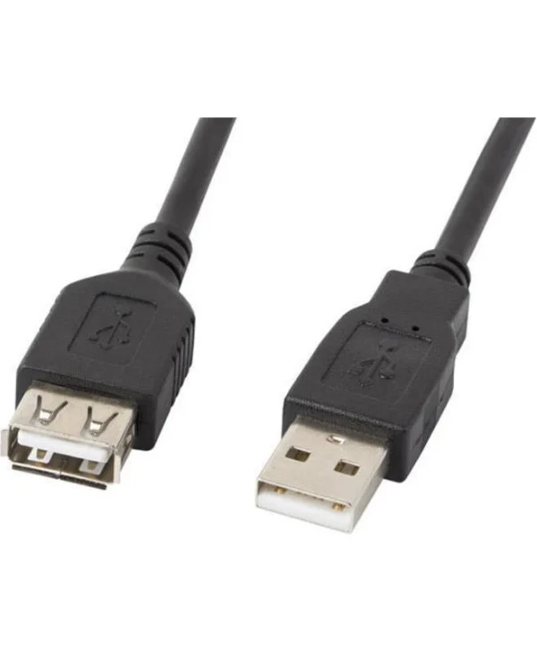 Lanberg USB 2.0 Cable USB-A male - USB-A female 1.8m (CA-USBE-10CC-0018-BK) CA-USBE-10CC-0018-BK