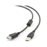 Lanberg USB 2.0 Cable USB-A male - USB-A female 1.8m (CA-USBE-10CC-0018-BK) CA-USBE-10CC-0018-BK - Image 2
