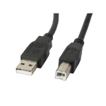 Lanberg USB 2.0 Cable USB-A male - USB-B male 3m (CA-USBA-11CC-0030-BK) CA-USBA-11CC-0030-BK