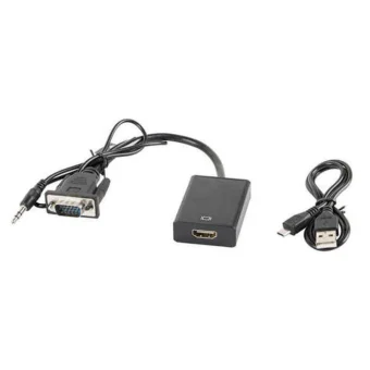 Lanberg Μετατροπέας VGA male σε HDMI female 1τμχ AD-0021-BK AD-0021-BK