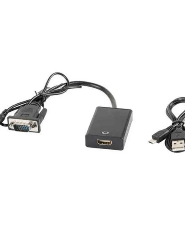 Lanberg Μετατροπέας VGA male σε HDMI female 1τμχ AD-0021-BK AD-0021-BK
