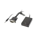 Lanberg Μετατροπέας VGA male σε HDMI female 1τμχ AD-0021-BK AD-0021-BK - Image 2