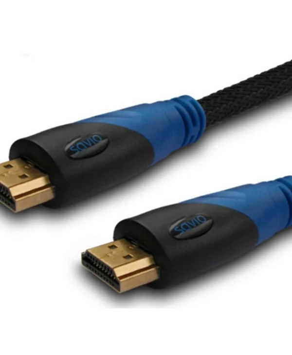 Savio HDMI 1.4 Braided Cable HDMI male - HDMI male 2m Μαύρο