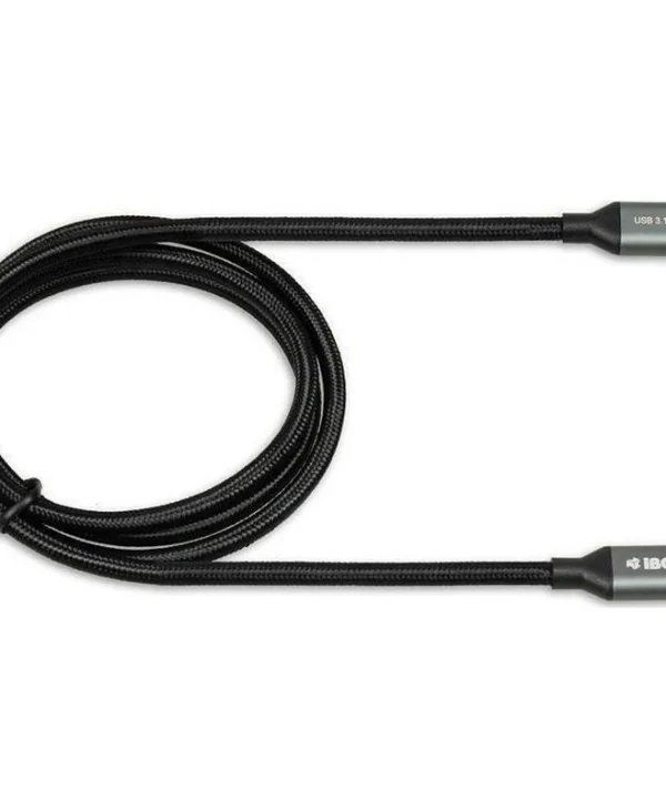 iBox IBOX Braided USB 3.1 Cable USB-C male - USB-C Μαύρο 1m IKUMTC31G2 IKUMTC31G2