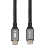 iBox IBOX Braided USB 3.1 Cable USB-C male - USB-C Μαύρο 1m IKUMTC31G2 IKUMTC31G2 - Image 2
