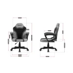 Huzaro Ranger 1.0 Καρέκλα Gaming Δερματίνης Gray Mesh - Image 5