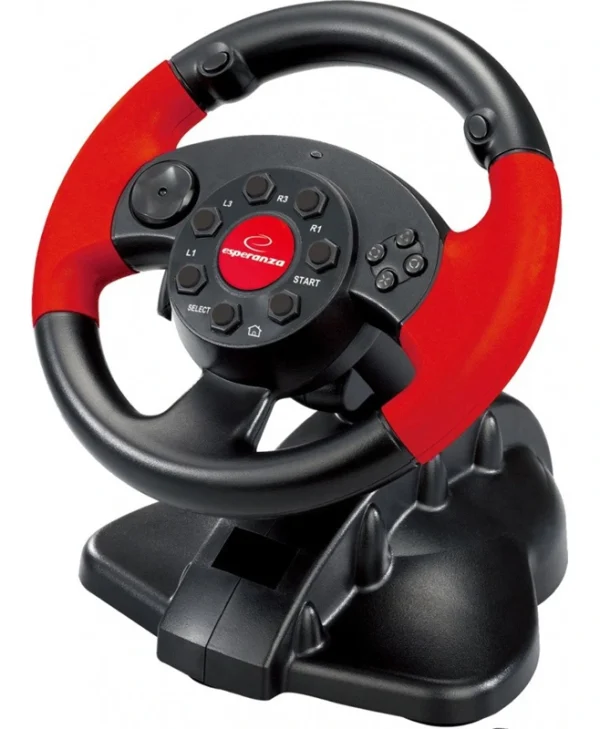 Esperanza High Octane Τιμονιέρα με Πετάλια για PC / PS3 με 180° Περιστροφής