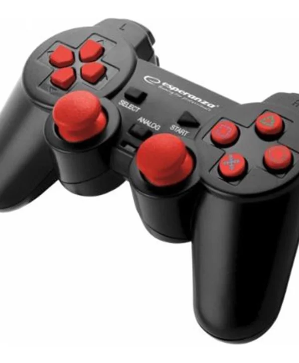 Esperanza Corsair Ενσύρματο Gamepad για PC / PS3 Black/Red