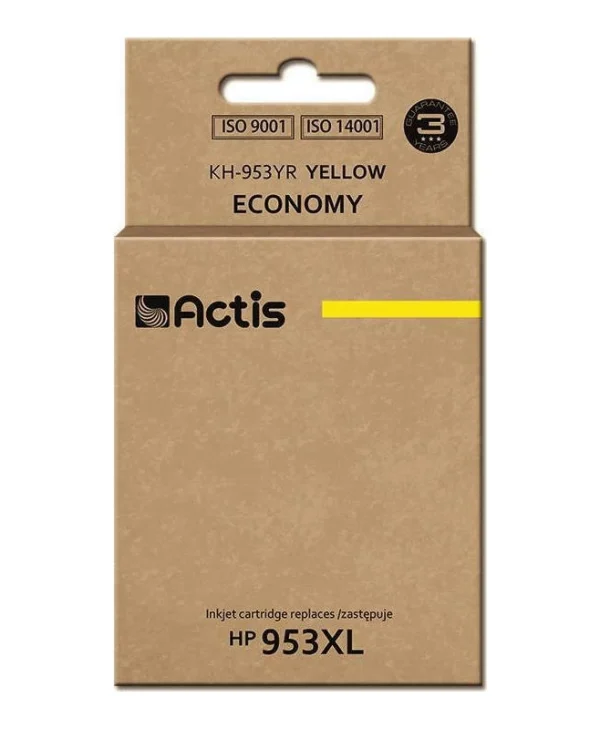 Actis Συμβατό Μελάνι Εκτυπωτή InkJet HP 953XL F6U18AE 25ml Κίτρινο 1τμχ