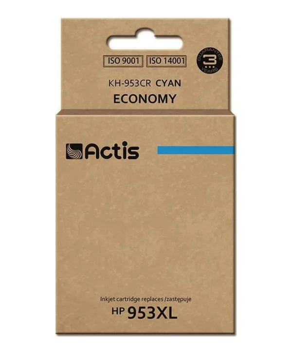 Actis Συμβατό Μελάνι Εκτυπωτή InkJet HP 953XL F6U16AE 25ml Κυανό 1τμχ
