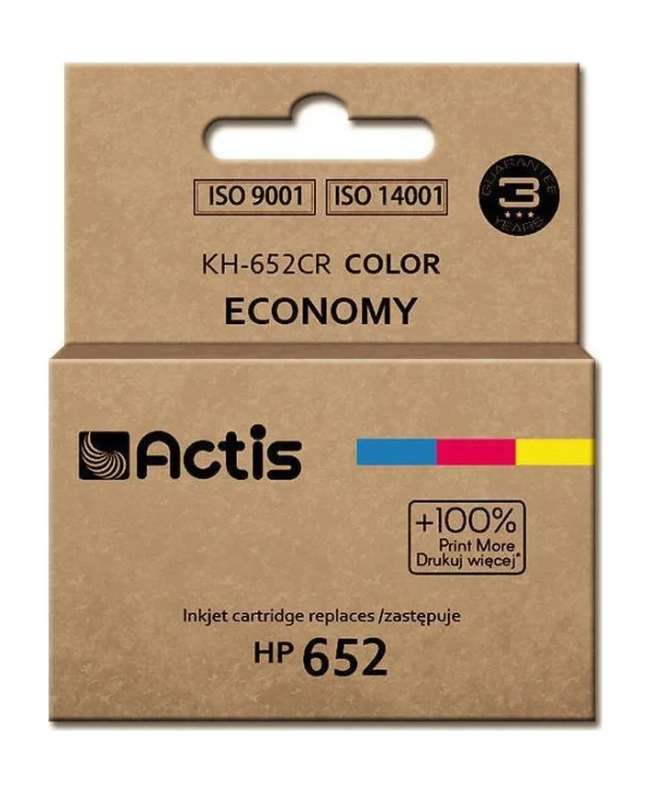 Actis Συμβατό Μελάνι Εκτυπωτή InkJet HP 652 F6V24AE 15ml Πολλαπλό (Color) 1τμχ