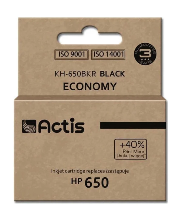 Actis Συμβατό Μελάνι Εκτυπωτή InkJet HP 650 CZ101AE 15ml Μαύρο 1τμχ