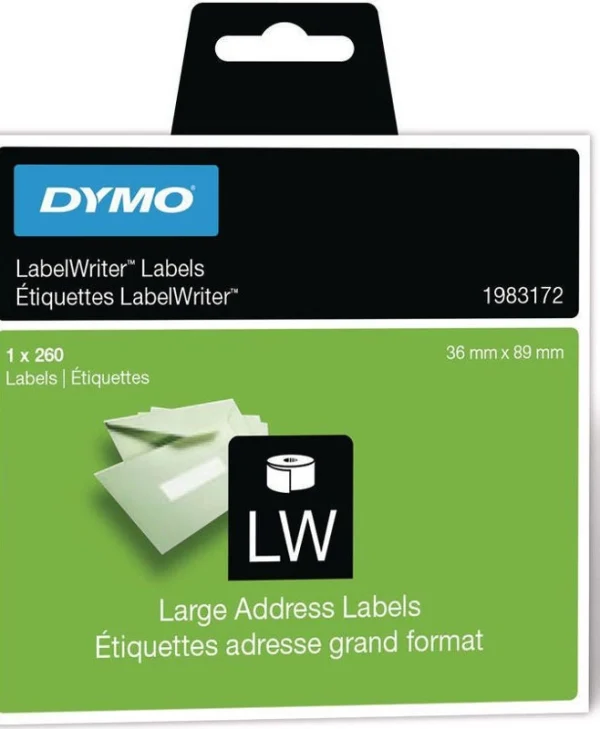 Dymo 260 Αυτοκόλλητες Ετικέτες σε Ρολό για Εκτυπωτή Ετικετών 89x36mm