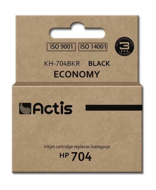 Actis Συμβατό Μελάνι Εκτυπωτή InkJet HP 704 CN692AE 15ml Μαύρο 1τμχ