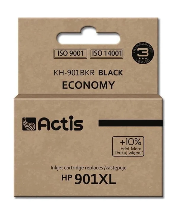 Actis Συμβατό Μελάνι Εκτυπωτή InkJet HP 901XL CC656AE 20ml Μαύρο 1τμχ