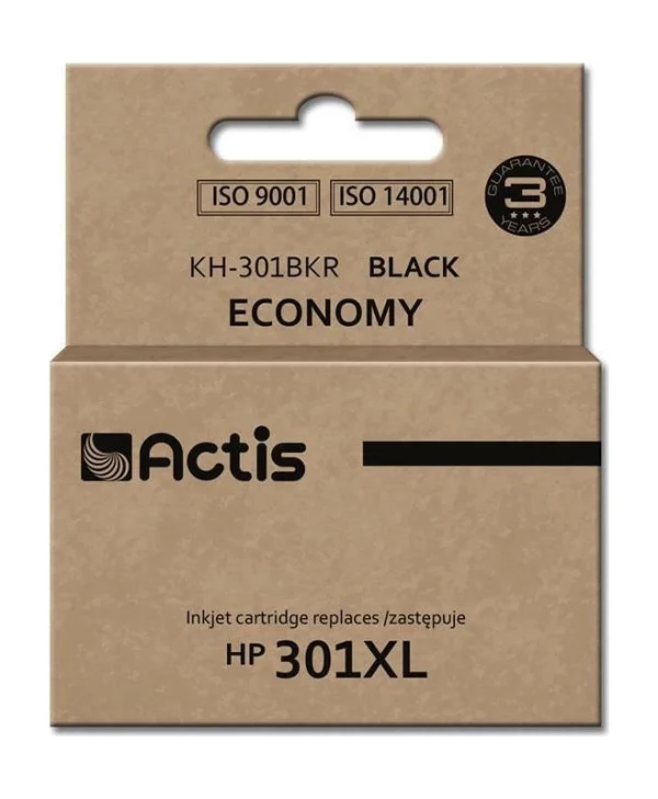 Actis Συμβατό Μελάνι Εκτυπωτή InkJet HP 301XL CH563EE 20ml Μαύρο