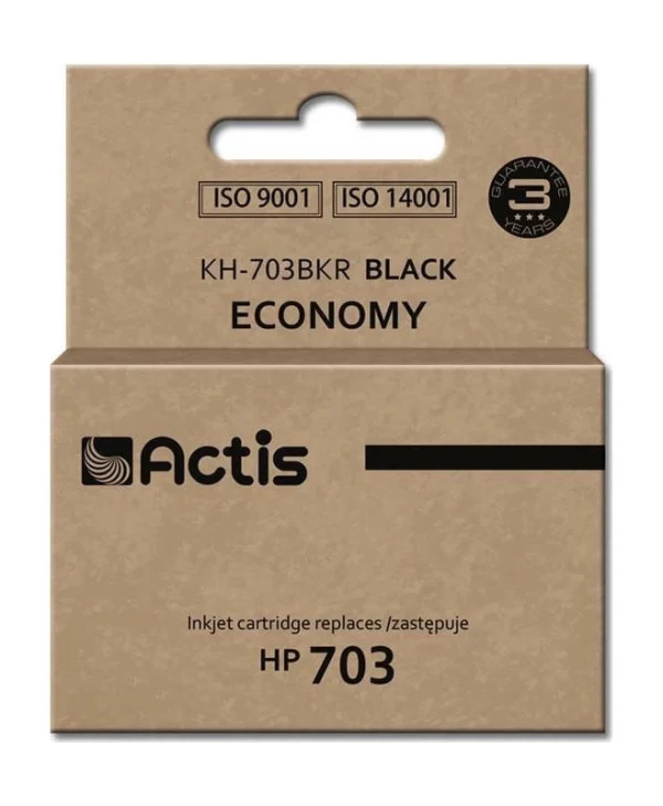 Actis Συμβατό Μελάνι Εκτυπωτή InkJet HP 703 CD887AE 15ml Μαύρο 1τμχ