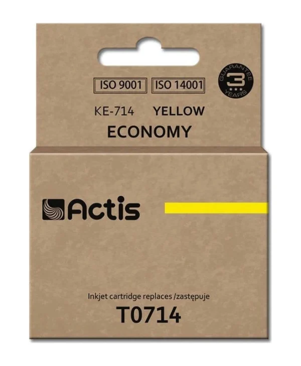 Actis Συμβατό Μελάνι Εκτυπωτή InkJet Epson T0714 13.5ml Κίτρινο 1τμχ