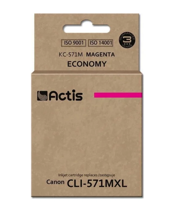 Actis Συμβατό Μελάνι Εκτυπωτή InkJet Canon CLI-571MXL 12ml Ματζέντα 1τμχ