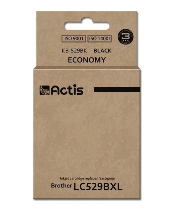 Actis Συμβατό Μελάνι Εκτυπωτή InkJet Brother LC529BK 58ml Μαύρο 1τμχ